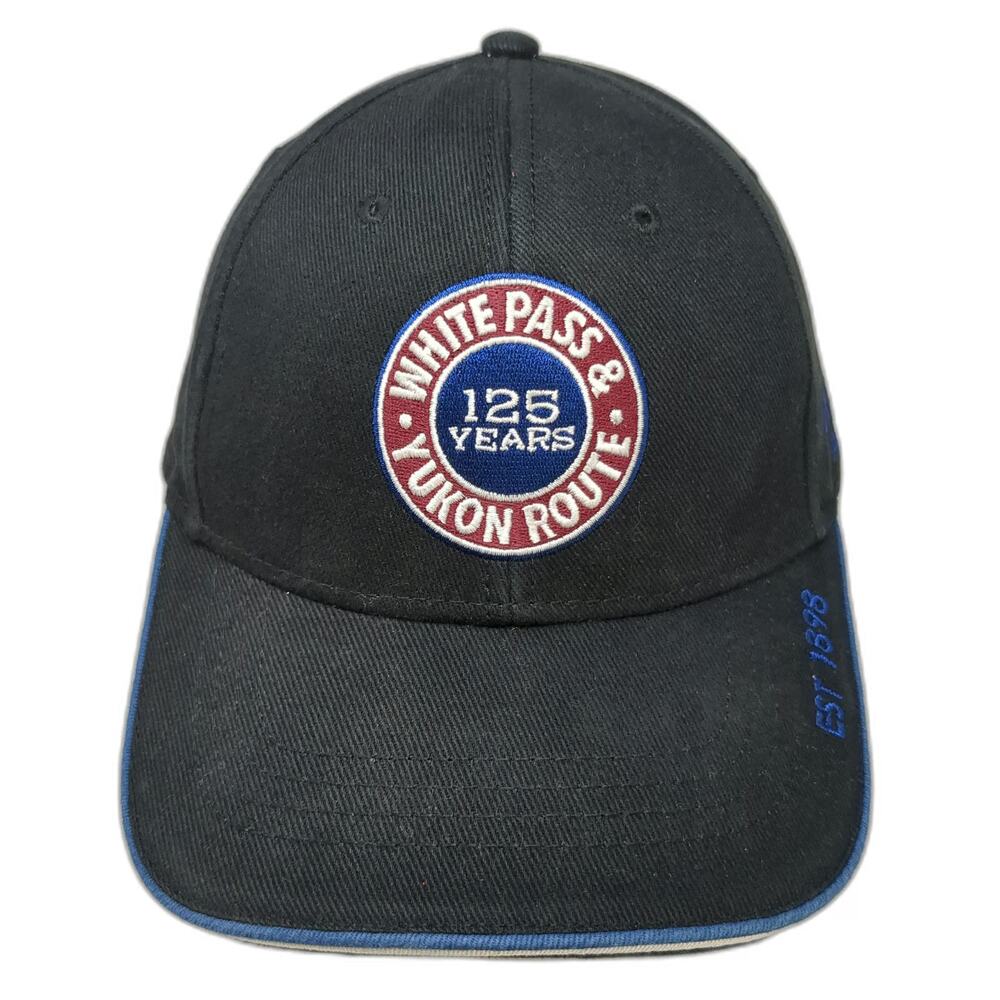W.P. & Y.R. Baseball Cap Black One Size 125 Years Railway Anniversary Alaska Hat